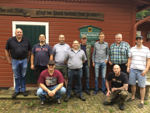 Gruppenfoto am Haus Uhlenbusch