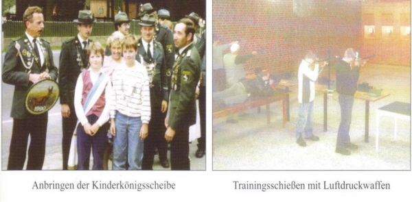 Kinderkönigsscheibe und Trainingsschießen