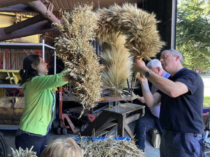 Sträußchen für Sträußchen entsteht die gebundene Krone